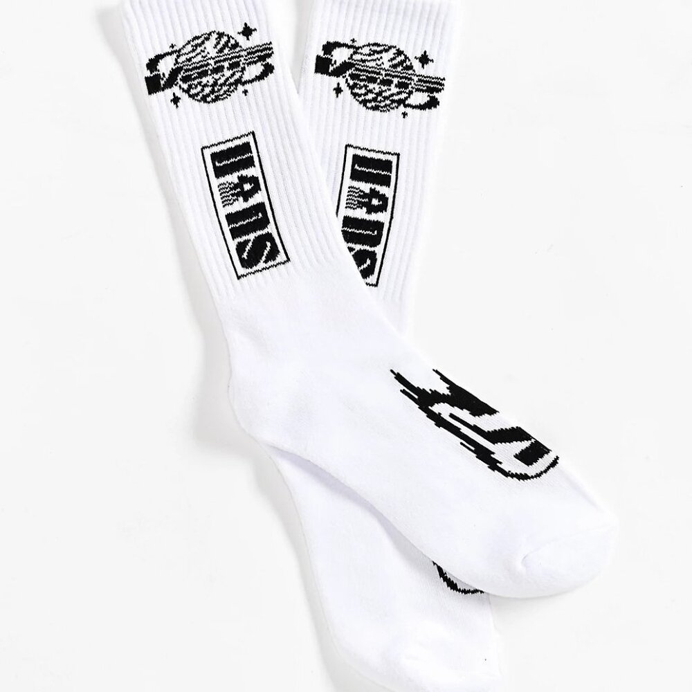 Vans Space Logo White Men's Crew Socks
